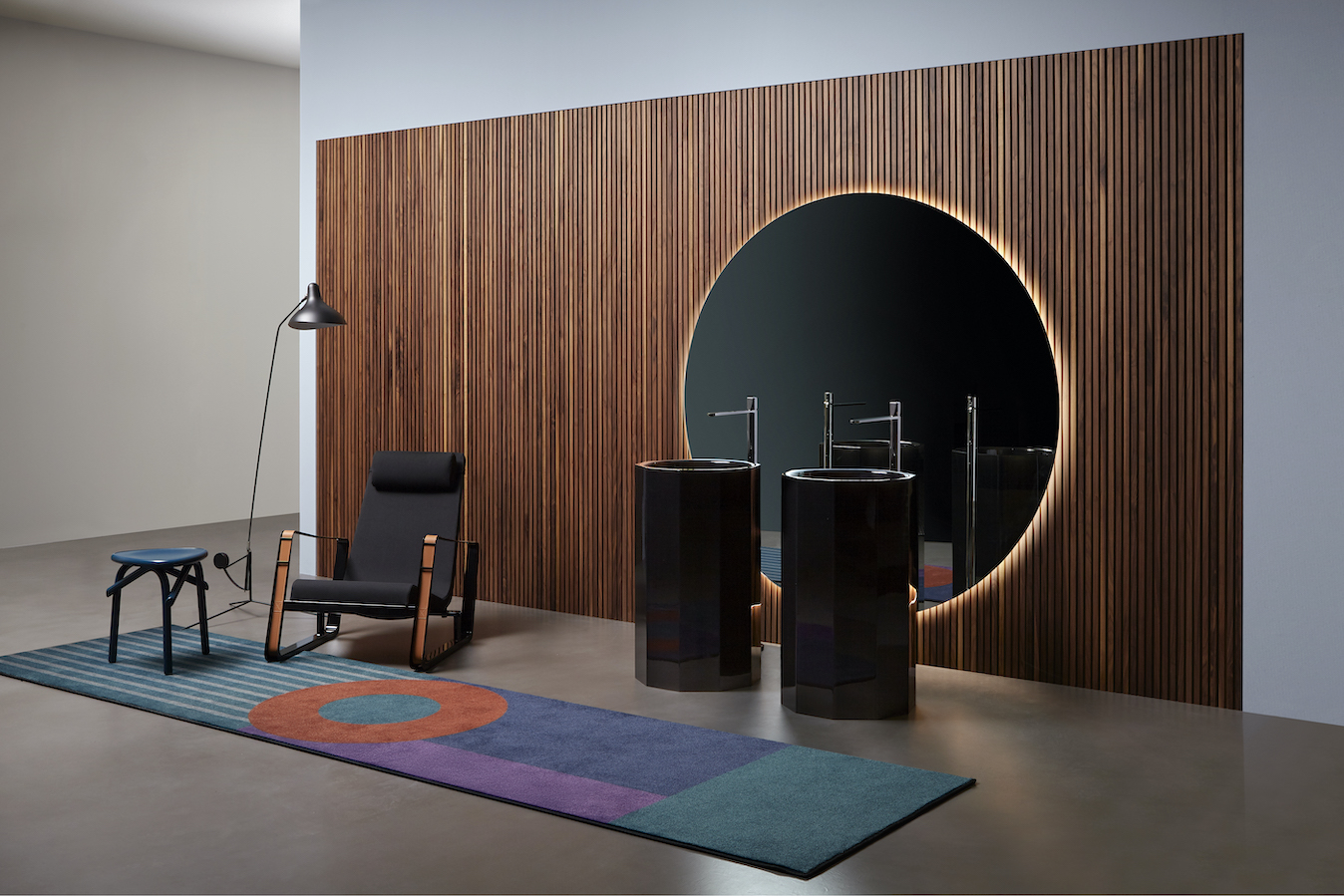Mood Design antoniolupi CIRCLE specchio lavabo VITREO tappeti 3