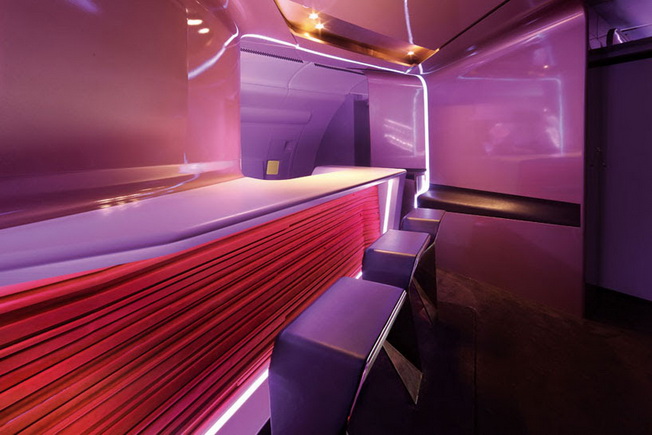 Projekt luksusowej kabiny samolotu linii Virgin Atlantic Airways, na GIS Warszawa 2014