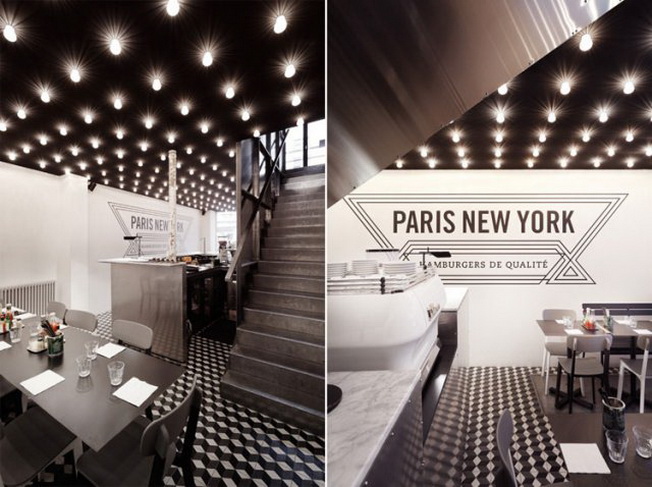 Paryska restauracja z burgerami „Paris New York” autorstwa CUT architectures